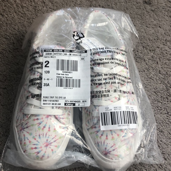 NWT J.Crew Factory Sneakers (Tie-Dye) - Picture 6 of 6